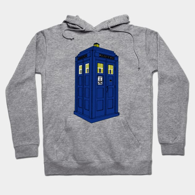 1920's Mackenzie Style Blue Police Box Hoodie by J. Rufus T-Shirtery